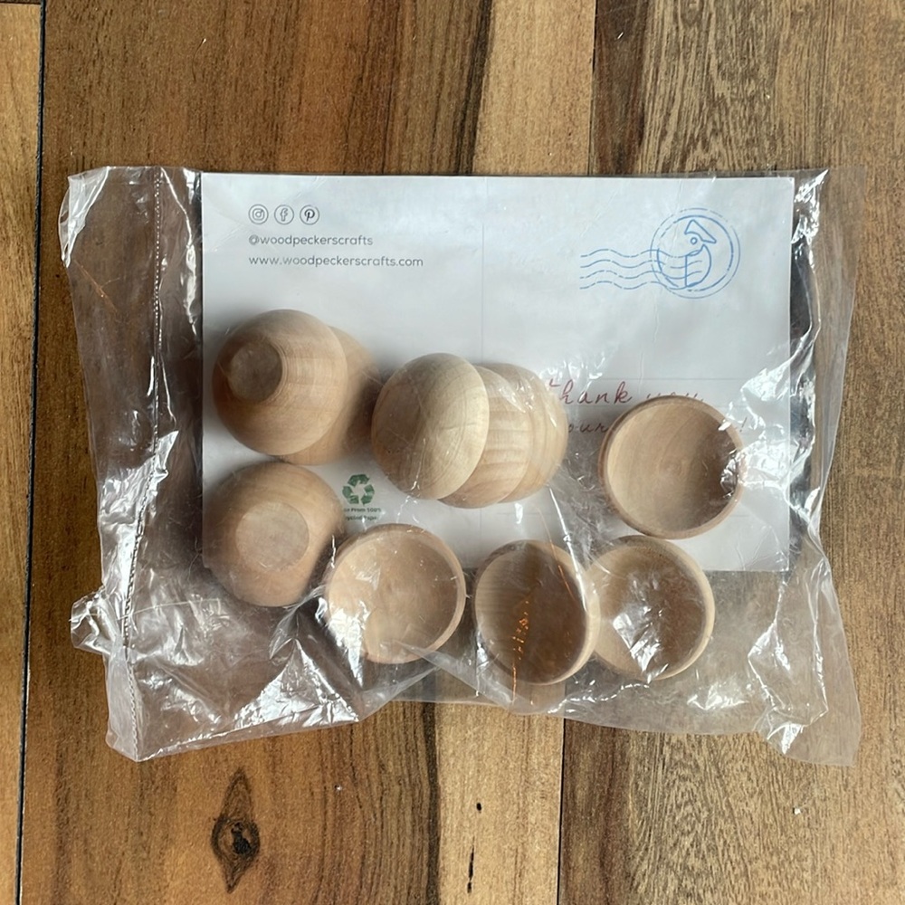 Woodpeckers crafts mini wood bowls, set of 10